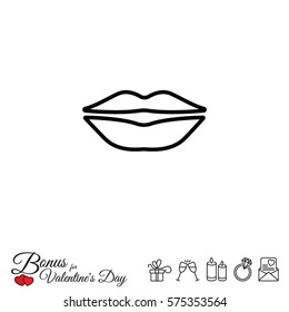 Web line icon. Lips