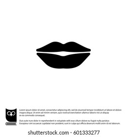 Web line icon. Lips