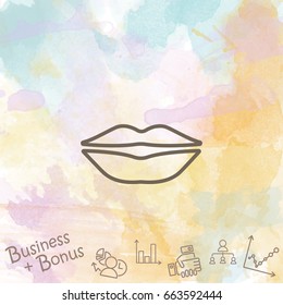 Web line icon. Lips