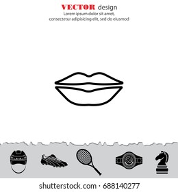 Web line icon. Lips