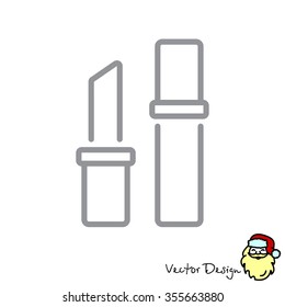Web line icon. Lipstick