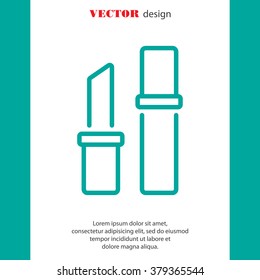 Web line icon. Lipstick