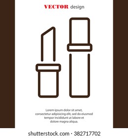 Web line icon. Lipstick