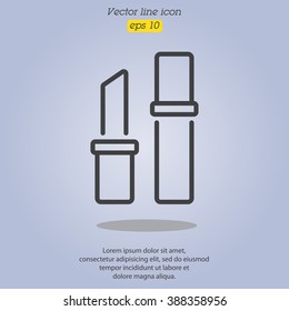 Web line icon. Lipstick