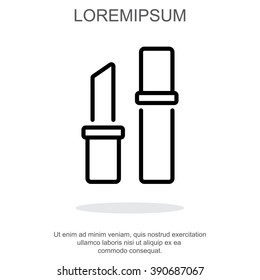 Web line icon. Lipstick