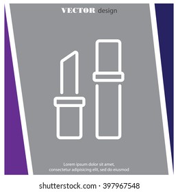 Web line icon. Lipstick