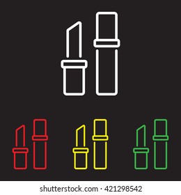 Web line icon. Lipstick