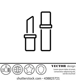 Web line icon. Lipstick