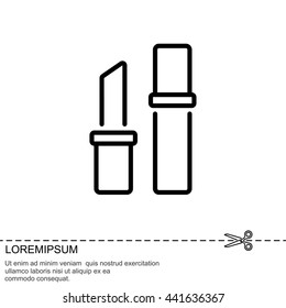 Web line icon. Lipstick