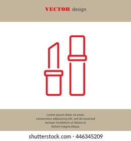 Web line icon. Lipstick