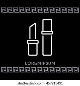 Web line icon. Lipstick