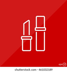 Web line icon. Lipstick