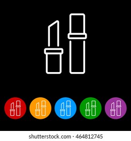Web line icon. Lipstick