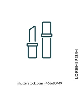 Web line icon. Lipstick