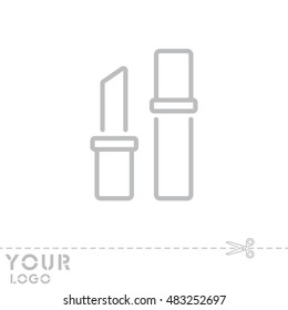 Web line icon. Lipstick