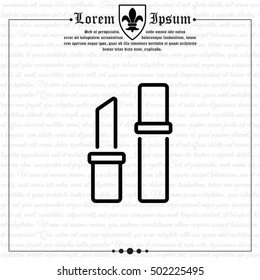 Web line icon. Lipstick