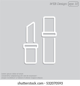 Web line icon. Lipstick