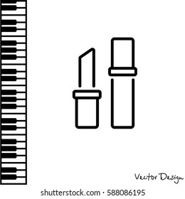 Web line icon. Lipstick