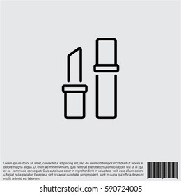 Web line icon. Lipstick
