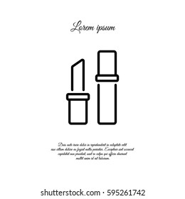 Web line icon. Lipstick