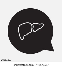 Web line icon. Liver