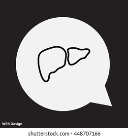Web line icon. Liver