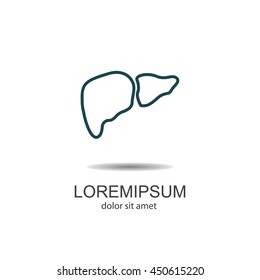 Web line icon. Liver