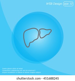 Web line icon. Liver