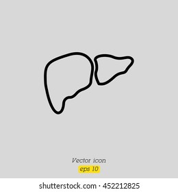Web line icon. Liver