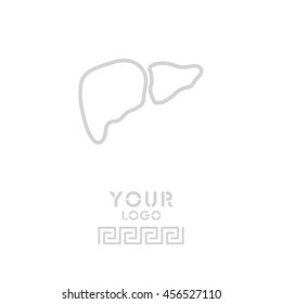 Web line icon. Liver
