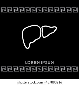 Web line icon. Liver