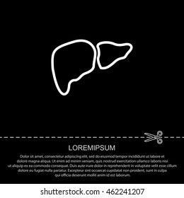 Web line icon. Liver