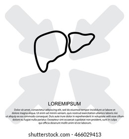 Web line icon. Liver