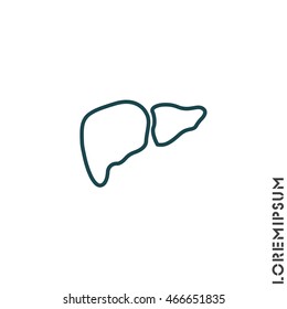 Web line icon. Liver