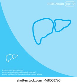 Web line icon. Liver