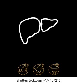 Web line icon. Liver