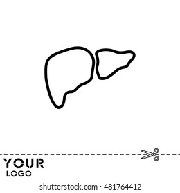 Web line icon. Liver
