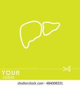 Web line icon. Liver