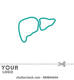 Web line icon. Liver