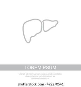 Web line icon. Liver