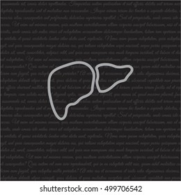 Web line icon. Liver