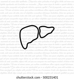 Web line icon. Liver