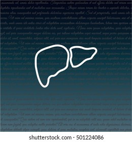 Web line icon. Liver