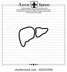 Web line icon. Liver