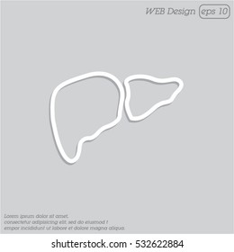 Web line icon. Liver