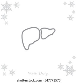 Web line icon. Liver