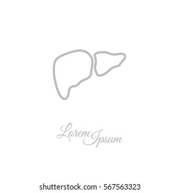 Web line icon. Liver