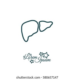 Web line icon. Liver