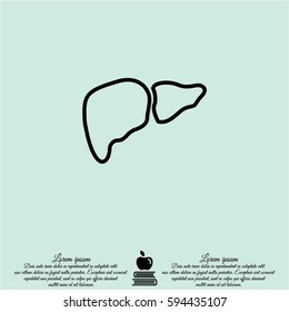 Web line icon. Liver