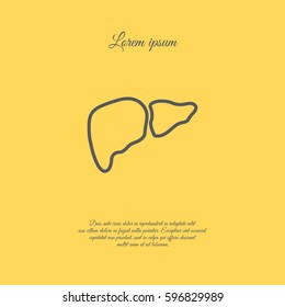 Web line icon. Liver